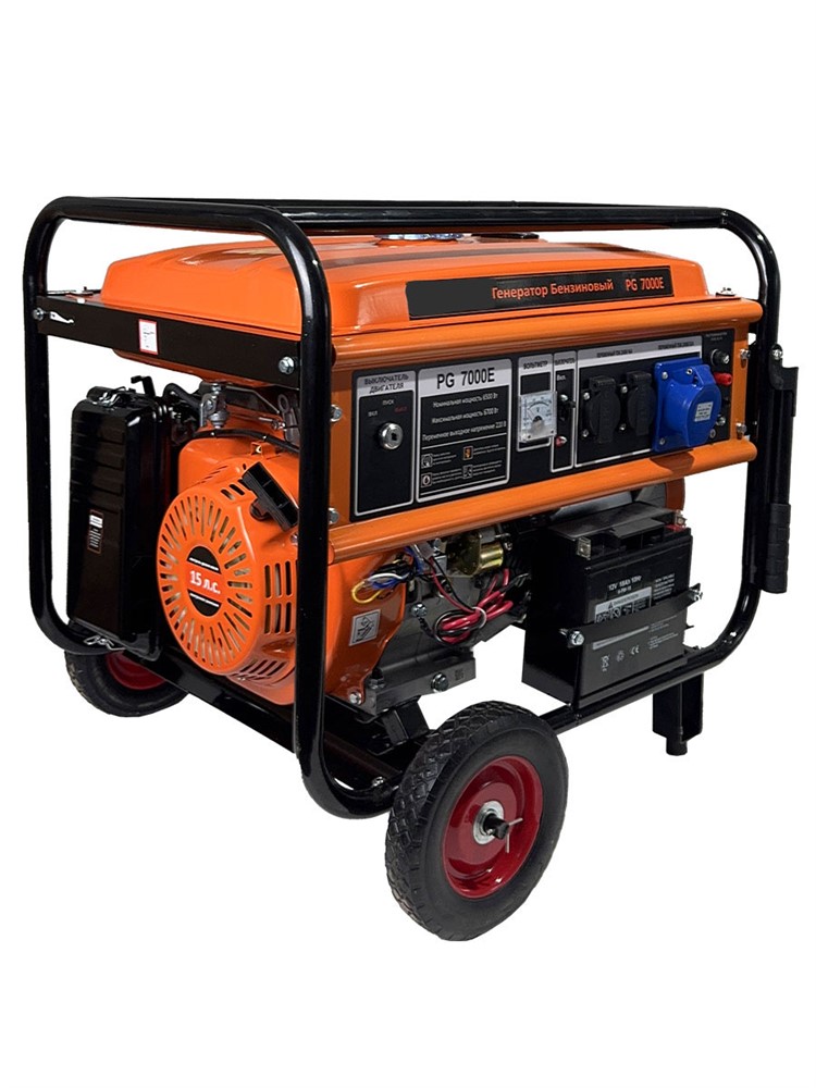 РЫСЬ PG-7000 E Генераторы бензиновые + электростартер 6500/6700 Вт + электростартер